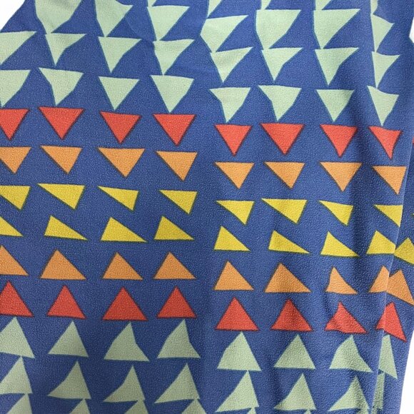 LulaRoe Tall & Curvy Light Blue Multicolor Triangle Geometric Print Leggings - Picture 3 of 12